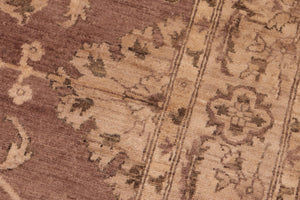 handmade Traditional Kafkaz Brown Tan Hand Knotted RECTANGLE 100% WOOL area rug 6x9