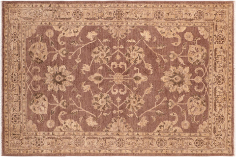 Bohemian Ziegler Carley Brown/Tan Hand Knotted Wool Rug - 6'2'' x 8'10''