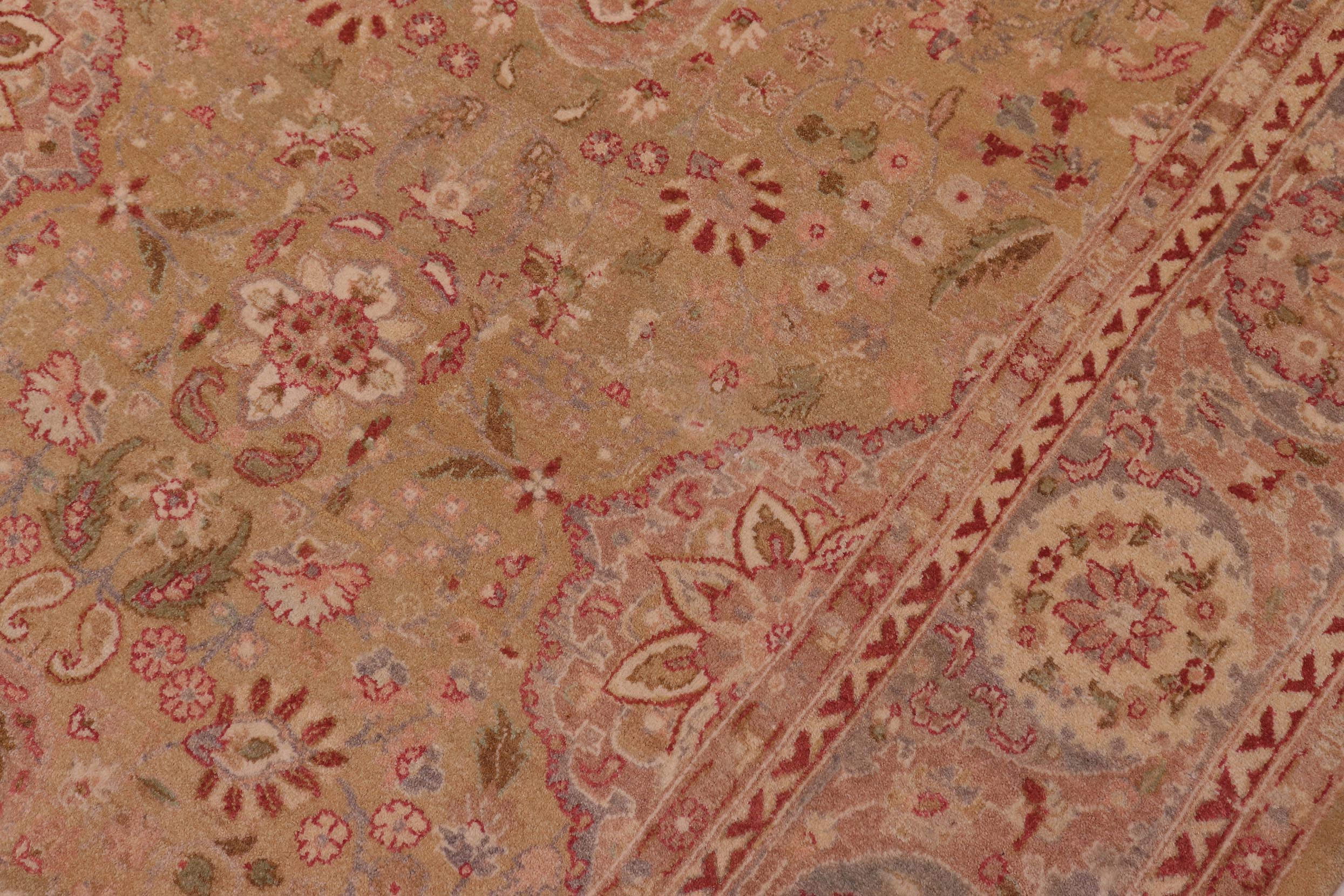 handmade Transitional Sultanabad Lt. Green Gray Hand Knotted RECTANGLE 100% WOOL area rug 6x9