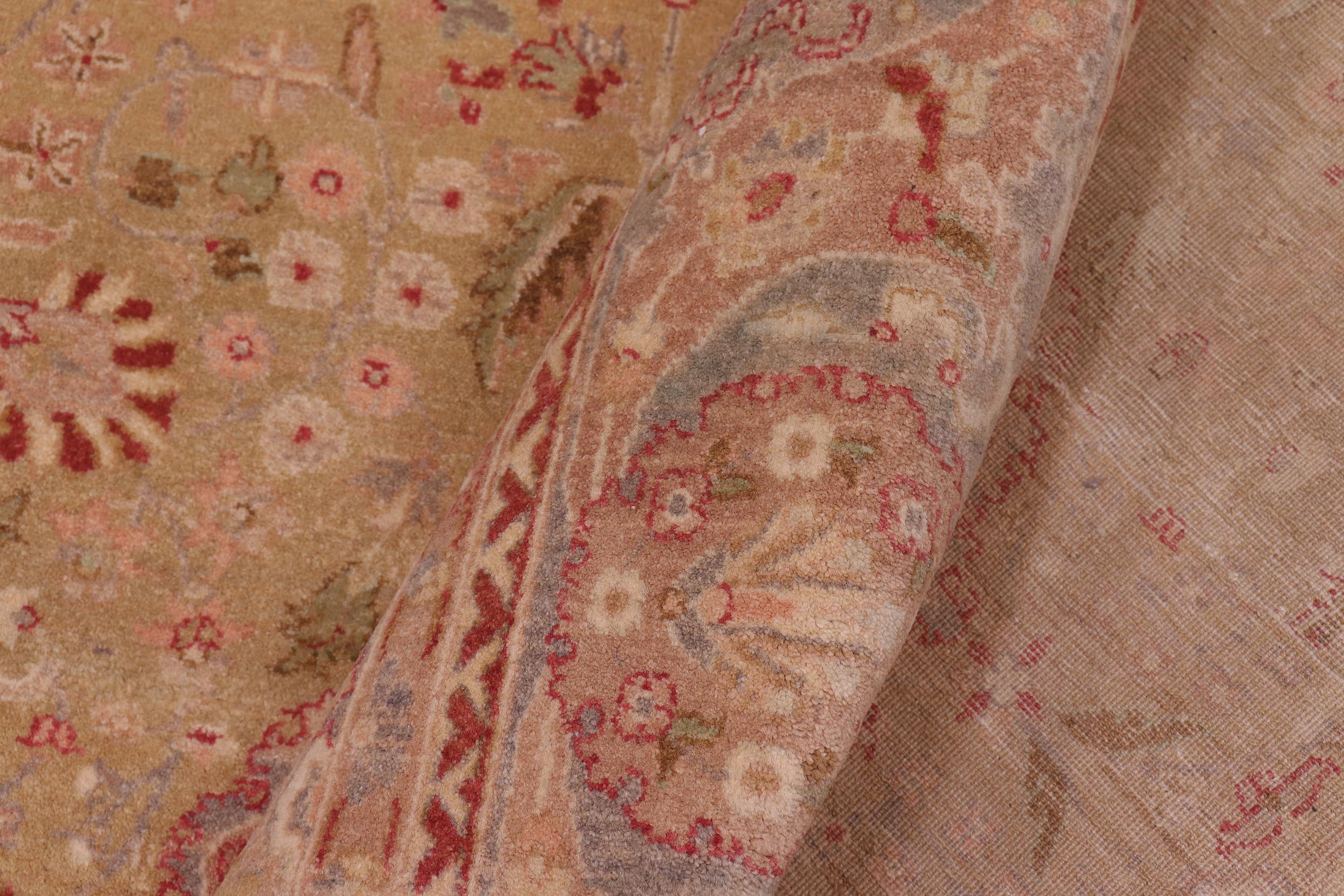 handmade Transitional Sultanabad Lt. Green Gray Hand Knotted RECTANGLE 100% WOOL area rug 6x9
