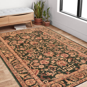 handmade Traditional Kafkaz Green Rust Hand Knotted RECTANGLE 100% WOOL area rug 6x9