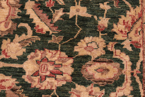 handmade Traditional Kafkaz Green Rust Hand Knotted RECTANGLE 100% WOOL area rug 6x9