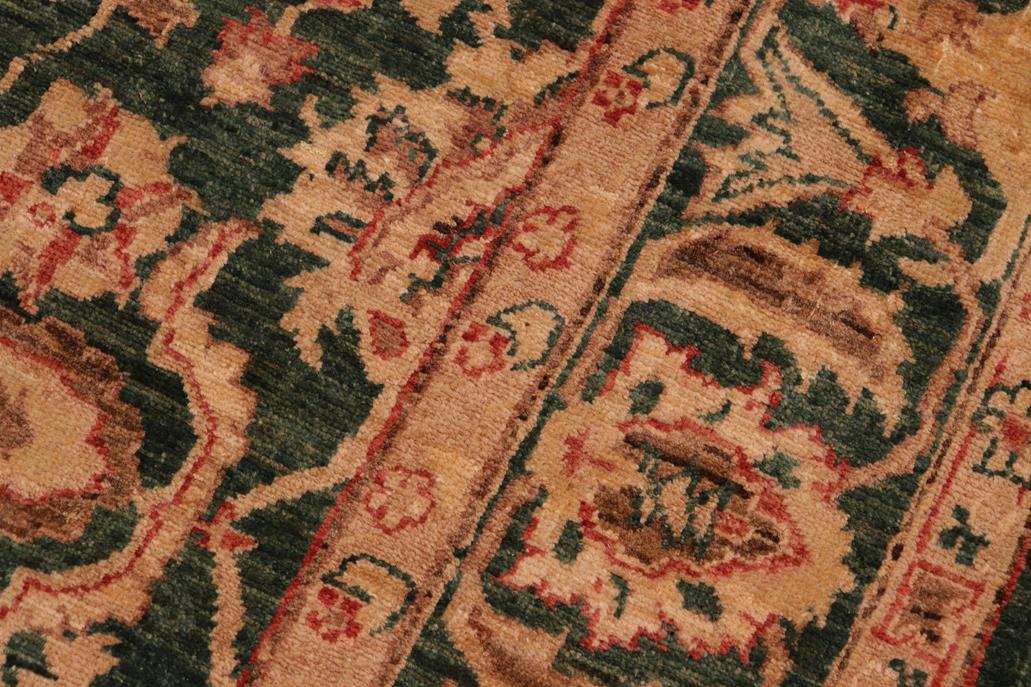 handmade Traditional Kafkaz Green Rust Hand Knotted RECTANGLE 100% WOOL area rug 6 x 9