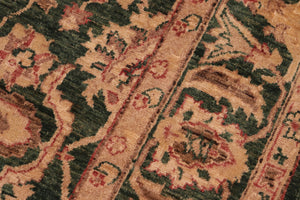 handmade Traditional Kafkaz Green Rust Hand Knotted RECTANGLE 100% WOOL area rug 6x9