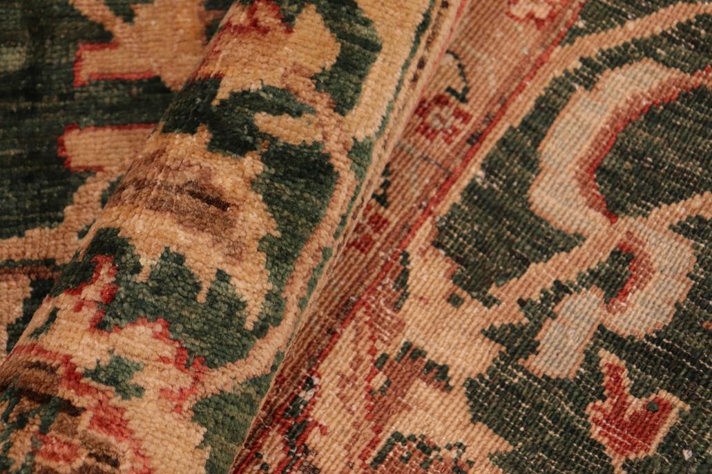 handmade Traditional Kafkaz Green Rust Hand Knotted RECTANGLE 100% WOOL area rug 6 x 9