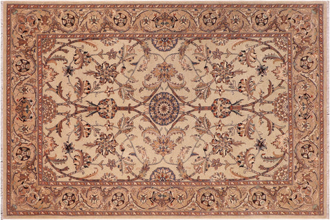 Istanbul Yang Tan/Dark Tan Wool Rug - 6'1'' x 9'2''