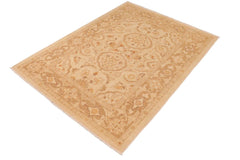 handmade Traditional Kafkaz Beige Brown Hand Knotted RECTANGLE 100% WOOL area rug 6 x 9