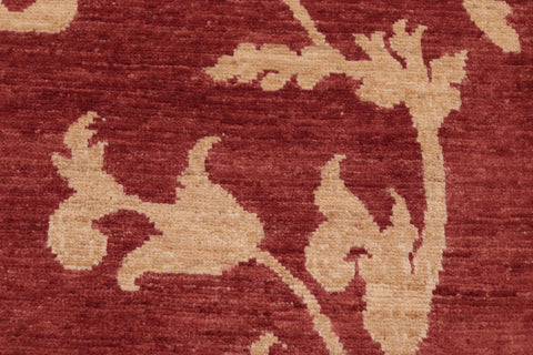 handmade Modern Kafkaz Red Gold Hand Knotted RECTANGLE 100% WOOL area rug 6' x 9'