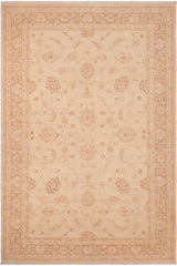 handmade Traditional Kafkaz Tan Brown Hand Knotted RECTANGLE 100% WOOL area rug 6 x 9