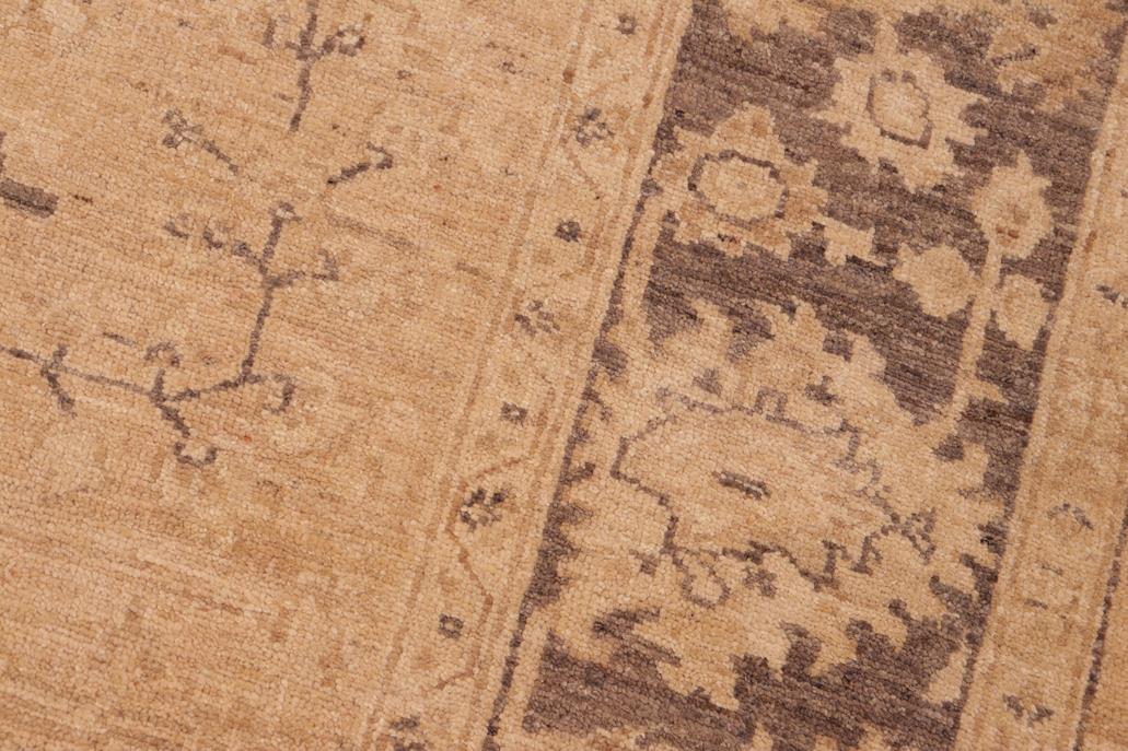 handmade Traditional Kafkaz Tan Brown Hand Knotted RECTANGLE 100% WOOL area rug 6 x 9