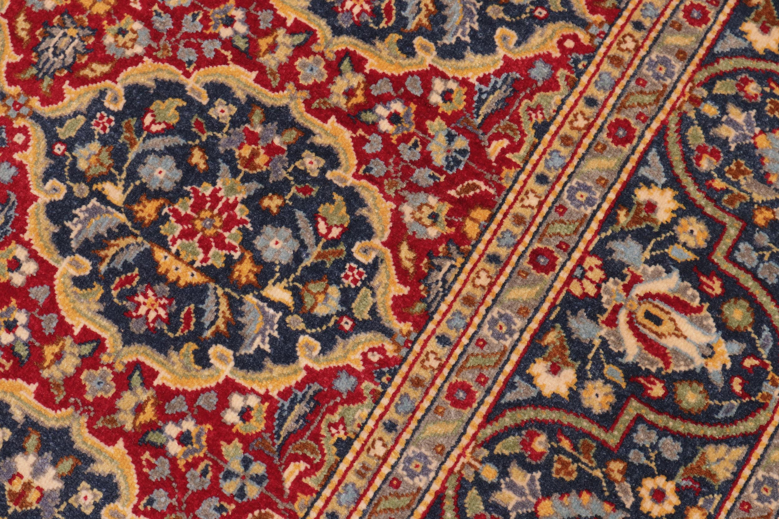 handmade Transitional  Red Blue Hand Knotted RECTANGLE 100% WOOL area rug 6' x 9'