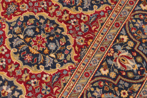 handmade Transitional  Red Blue Hand Knotted RECTANGLE 100% WOOL area rug 6' x 9'