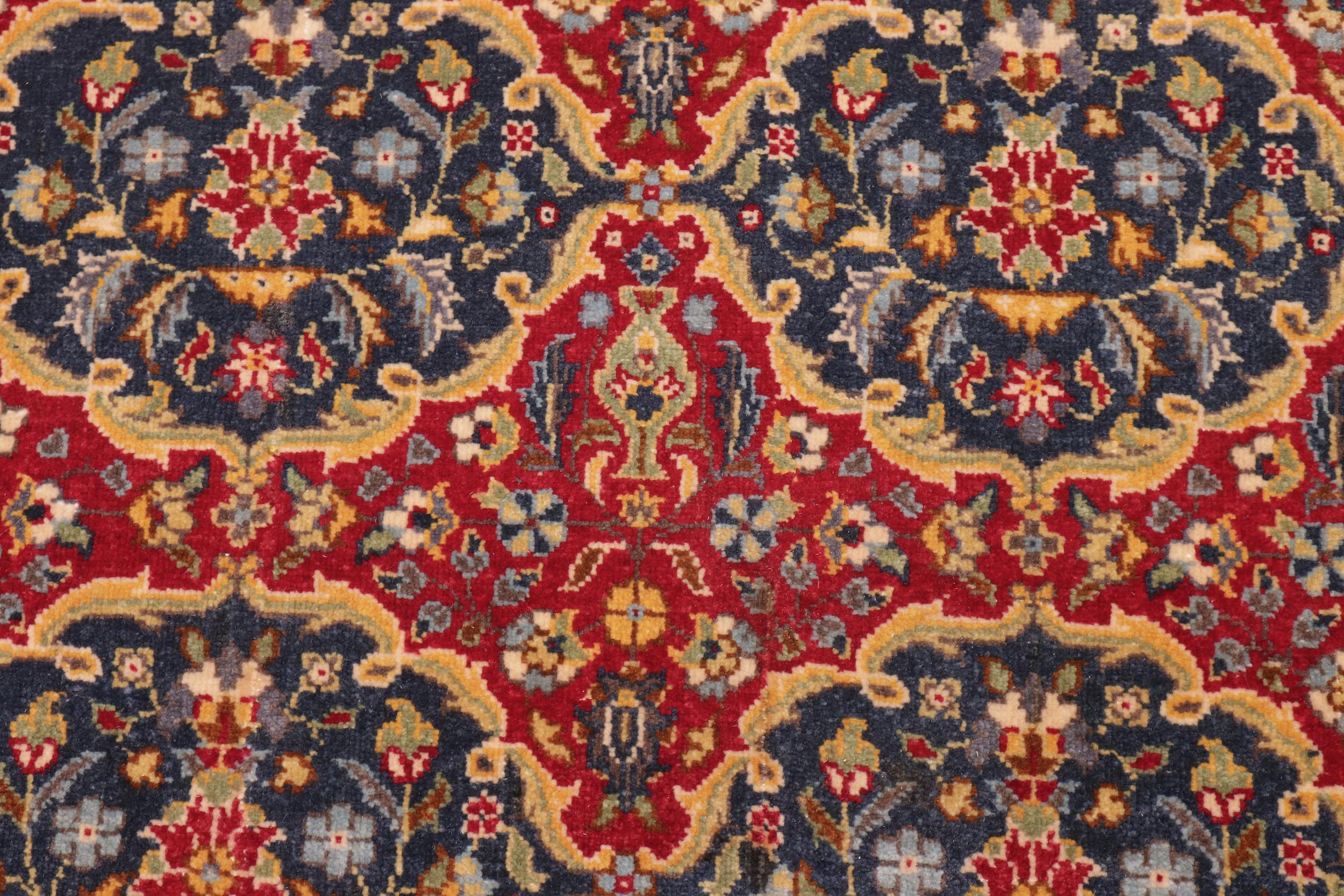 handmade Transitional  Red Blue Hand Knotted RECTANGLE 100% WOOL area rug 6' x 9'
