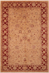 handmade Traditional Kafkaz Brown Red Hand Knotted RECTANGLE 100% WOOL area rug 6 x 9