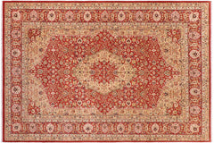 handmade Traditional Design Rust Rust Hand Knotted RECTANGLE 100% WOOL area rug 6' x 9'
