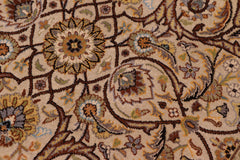 handmade Transitional Design Tan Charcoal Hand Knotted RECTANGLE 100% WOOL area rug 6' x 9'