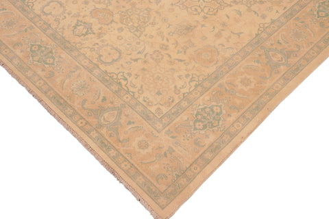 handmade Traditional Kafkaz Tan Gold Hand Knotted RECTANGLE 100% WOOL area rug 6x9