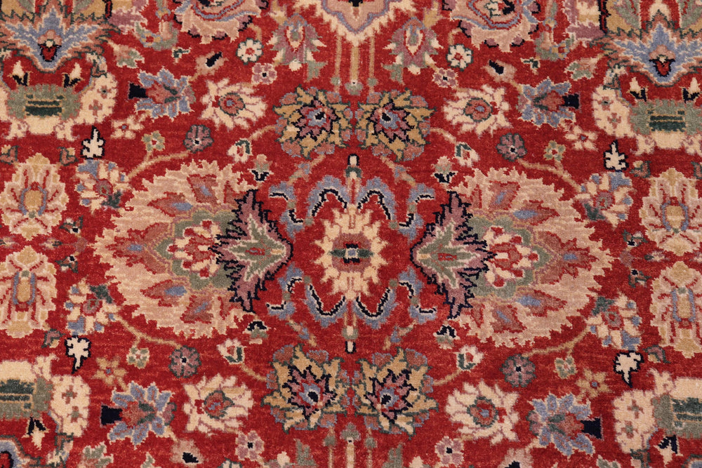 handmade Transitional Lahore Rust Tan Hand Knotted RECTANGLE 100% WOOL area rug 6' x 9'