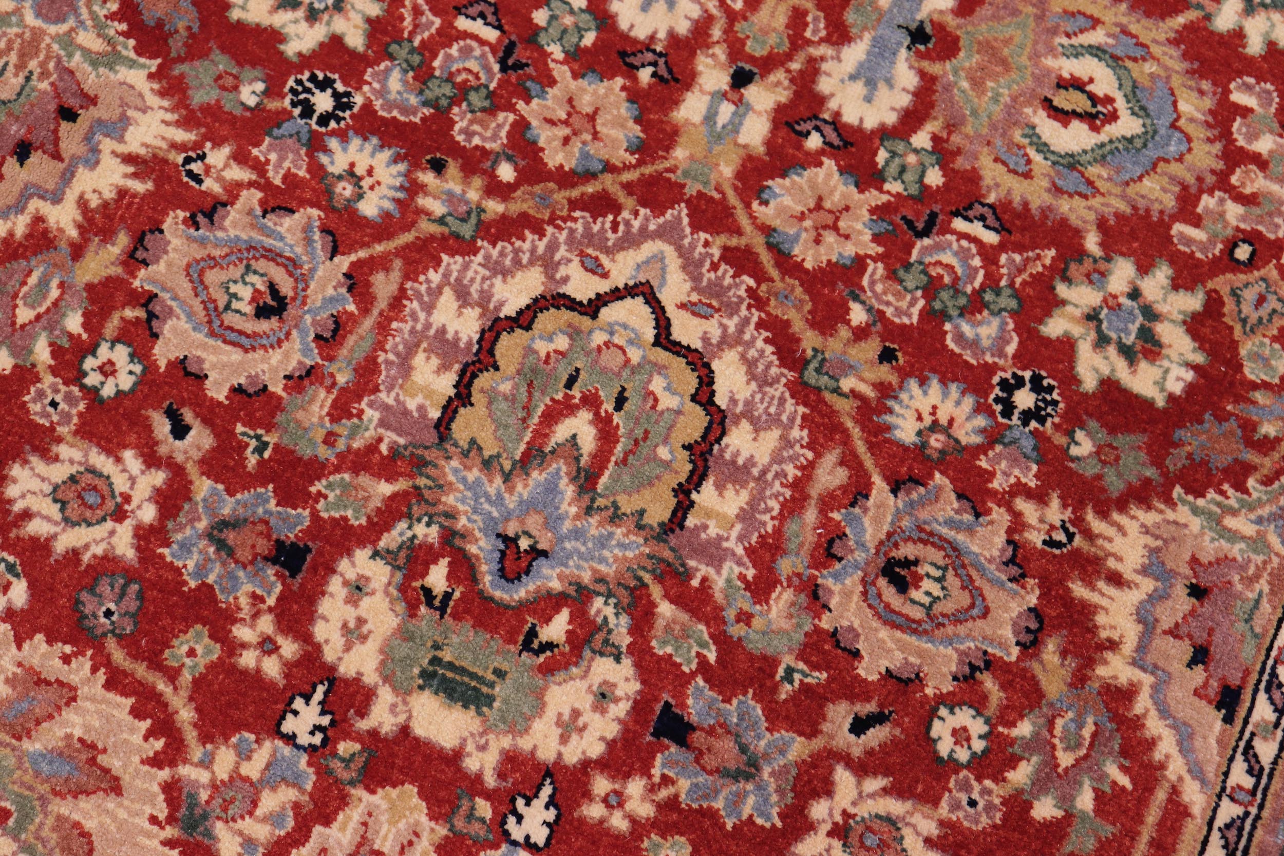 handmade Transitional Lahore Rust Tan Hand Knotted RECTANGLE 100% WOOL area rug 6' x 9'