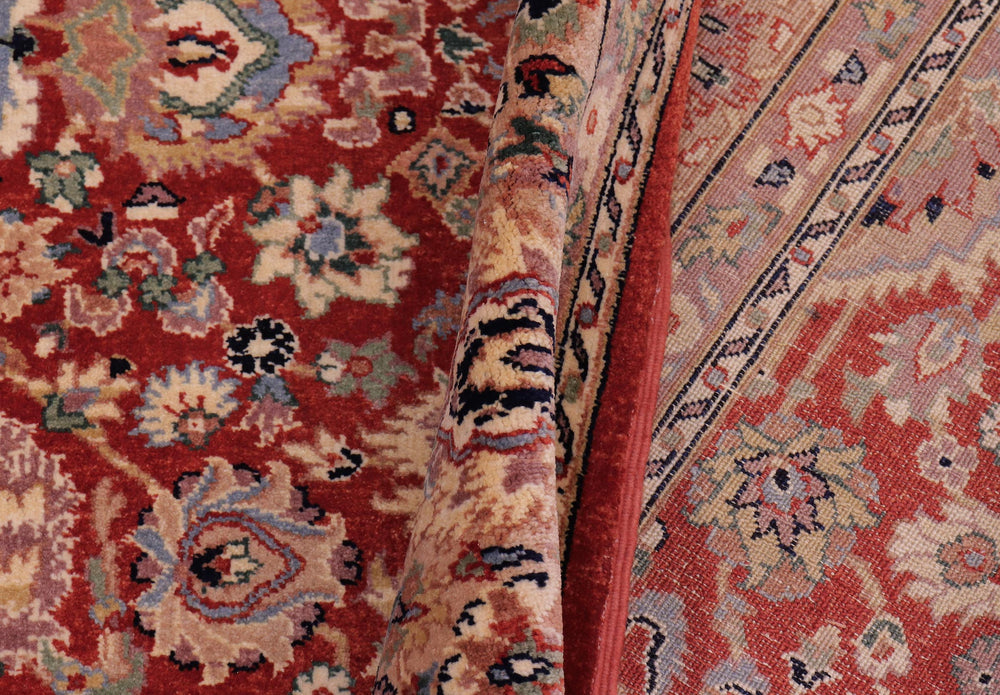 handmade Transitional Lahore Rust Tan Hand Knotted RECTANGLE 100% WOOL area rug 6' x 9'