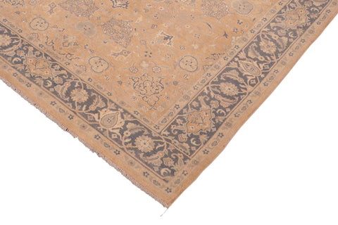 handmade Transitional Kafkaz Tan Gray Hand Knotted RECTANGLE 100% WOOL area rug 6x9