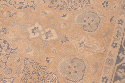 handmade Transitional Kafkaz Tan Gray Hand Knotted RECTANGLE 100% WOOL area rug 6x9