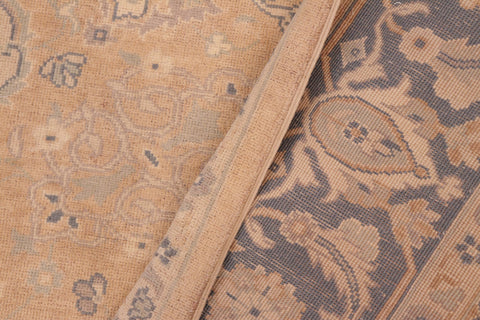 handmade Transitional Kafkaz Tan Gray Hand Knotted RECTANGLE 100% WOOL area rug 6x9