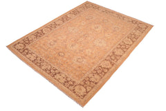 handmade Traditional Kafkaz Brown Tan Hand Knotted RECTANGLE 100% WOOL area rug 6 x 9