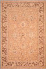 handmade Traditional Kafkaz Brown Tan Hand Knotted RECTANGLE 100% WOOL area rug 6 x 9