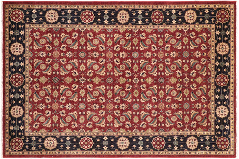 Boho Chic Ziegler Dawne Red/Blue Wool Rug - 6'1'' x 8'9''