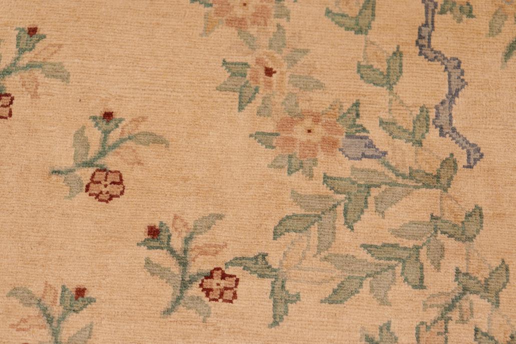 handmade Traditional Kafkaz Tan Green Hand Knotted RECTANGLE 100% WOOL area rug 6 x 9