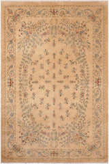 handmade Traditional Kafkaz Tan Green Hand Knotted RECTANGLE 100% WOOL area rug 6 x 9