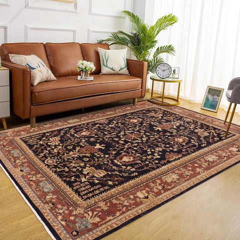 handmade Transitional Kafkaz Blue Brown Hand Knotted RECTANGLE 100% WOOL area rug 10' x 14'
