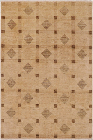 Bohemian Gabbeh Tonda Tan/Brown Wool Rug - 8'11'' x 11'6''