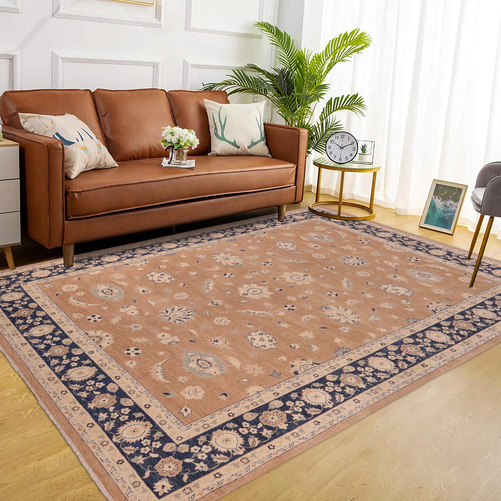 handmade Traditional Kafkaz Brown Blue Hand Knotted RECTANGLE 100% WOOL area rug 10x14