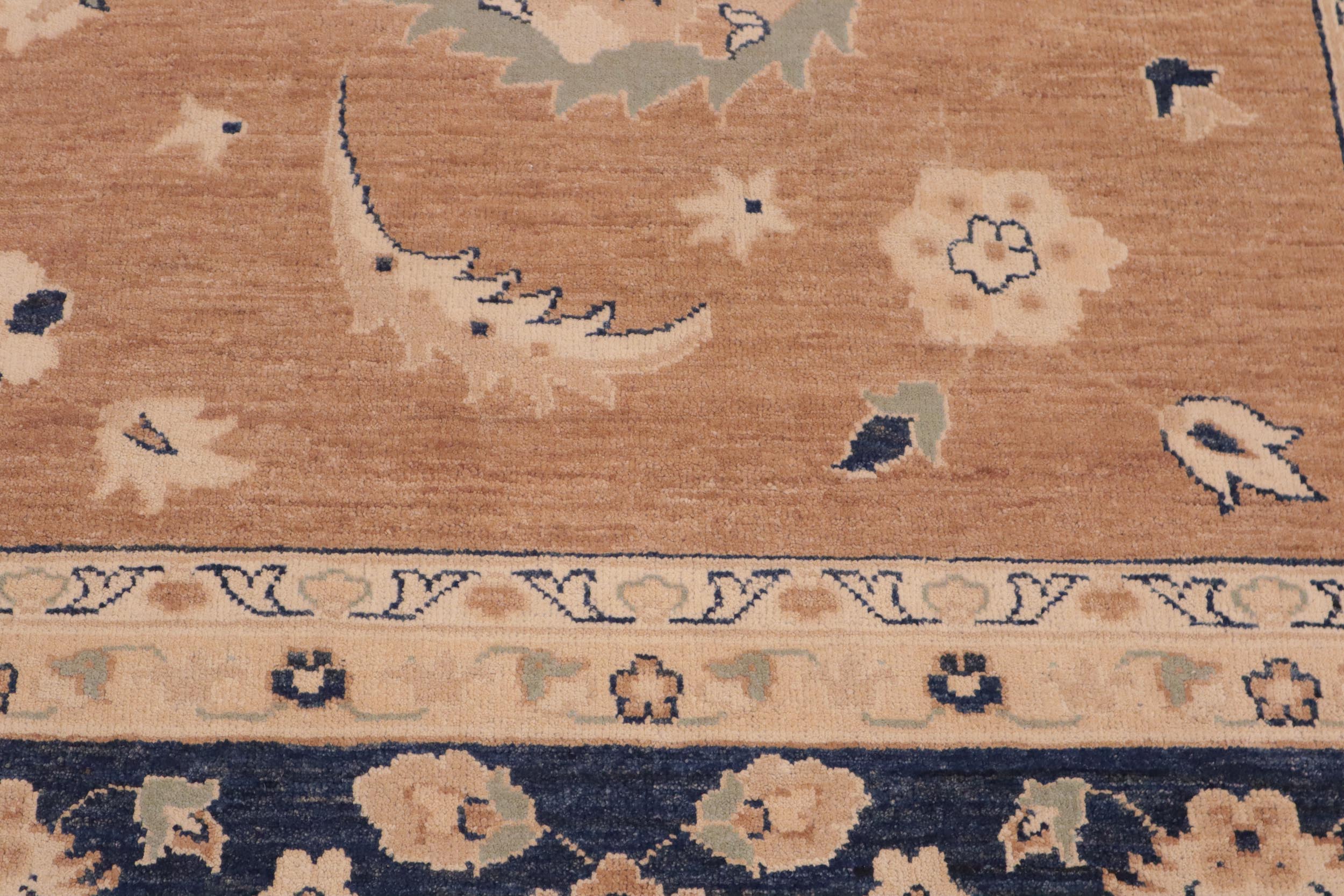 handmade Traditional Kafkaz Brown Blue Hand Knotted RECTANGLE 100% WOOL area rug 10x14