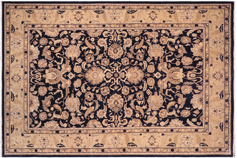 handmade Traditional Kafkaz Blue Lt. Gold Hand Knotted RECTANGLE 100% WOOL area rug 10x14