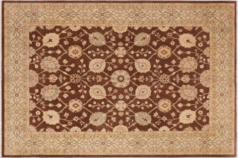 Boho Chic Ziegler Sharleen Brown/Beige Wool Rug - 10'3'' x 13'7''