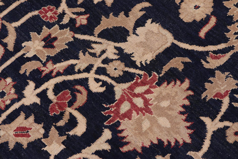 handmade Transitional Kafkaz Drk. Blue Beige Hand Knotted RECTANGLE 100% WOOL area rug 10' x 14'