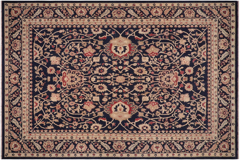 Eclectic Ziegler Shanelle Blue/Beige Wool Rug - 10'1'' x 13'11''