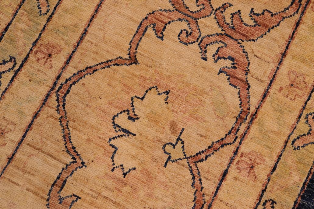 handmade Traditional Kafkaz Blue Tan Hand Knotted RECTANGLE 100% WOOL area rug 10 x 14