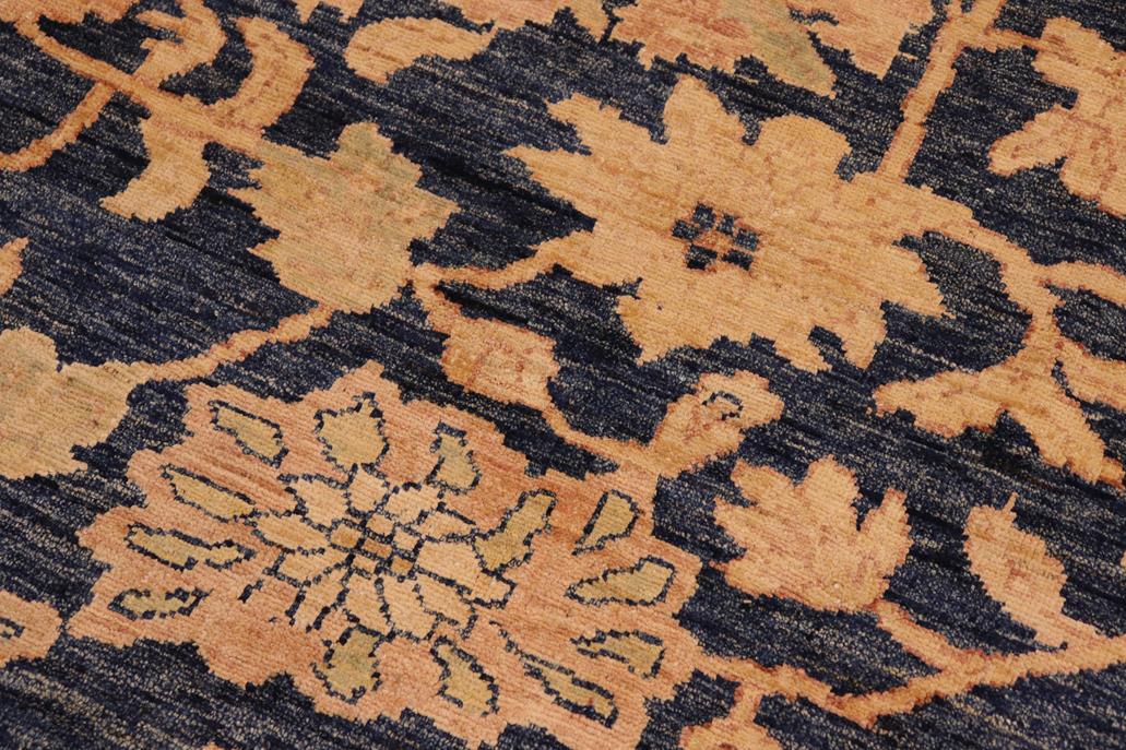 handmade Traditional Kafkaz Blue Tan Hand Knotted RECTANGLE 100% WOOL area rug 10 x 14