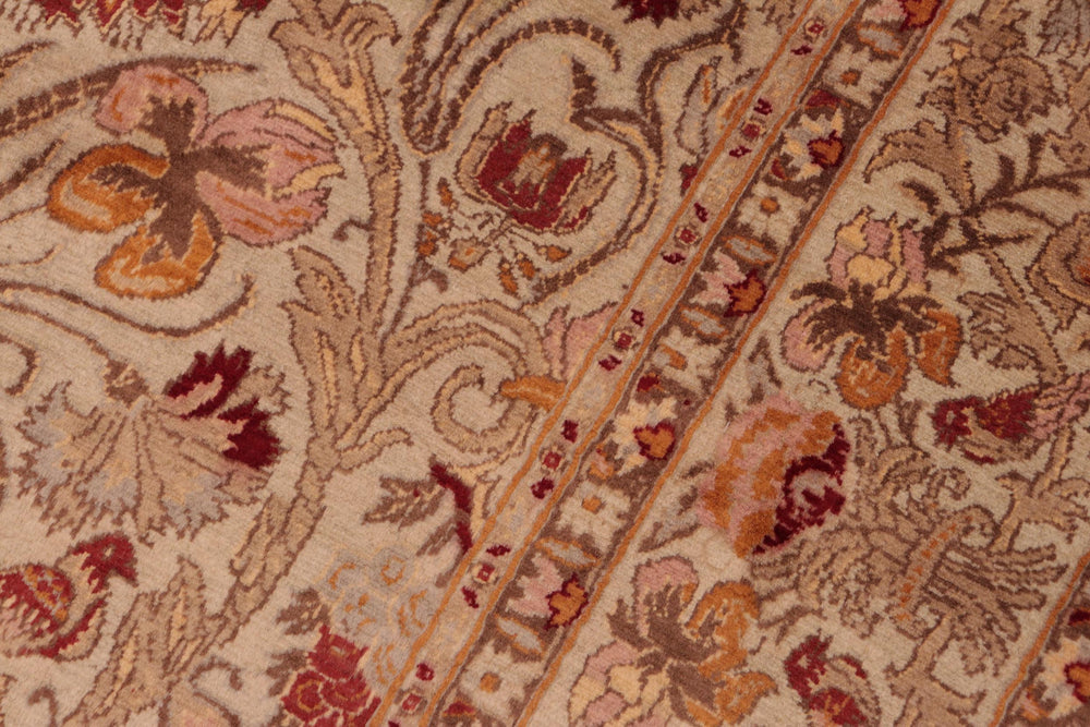 handmade Transitional Sayra Taupe Red Hand Knotted RECTANGLE 100% WOOL area rug 6x9