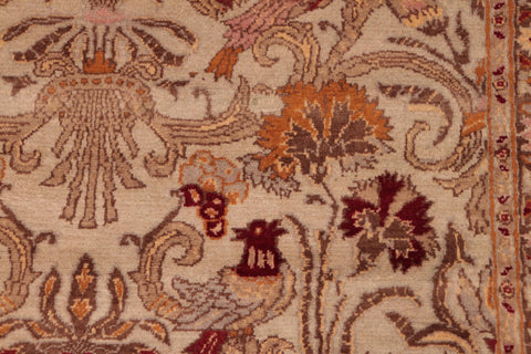 handmade Transitional Sayra Taupe Red Hand Knotted RECTANGLE 100% WOOL area rug 6x9