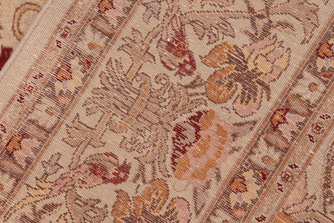 handmade Transitional Sayra Taupe Red Hand Knotted RECTANGLE 100% WOOL area rug 6x9