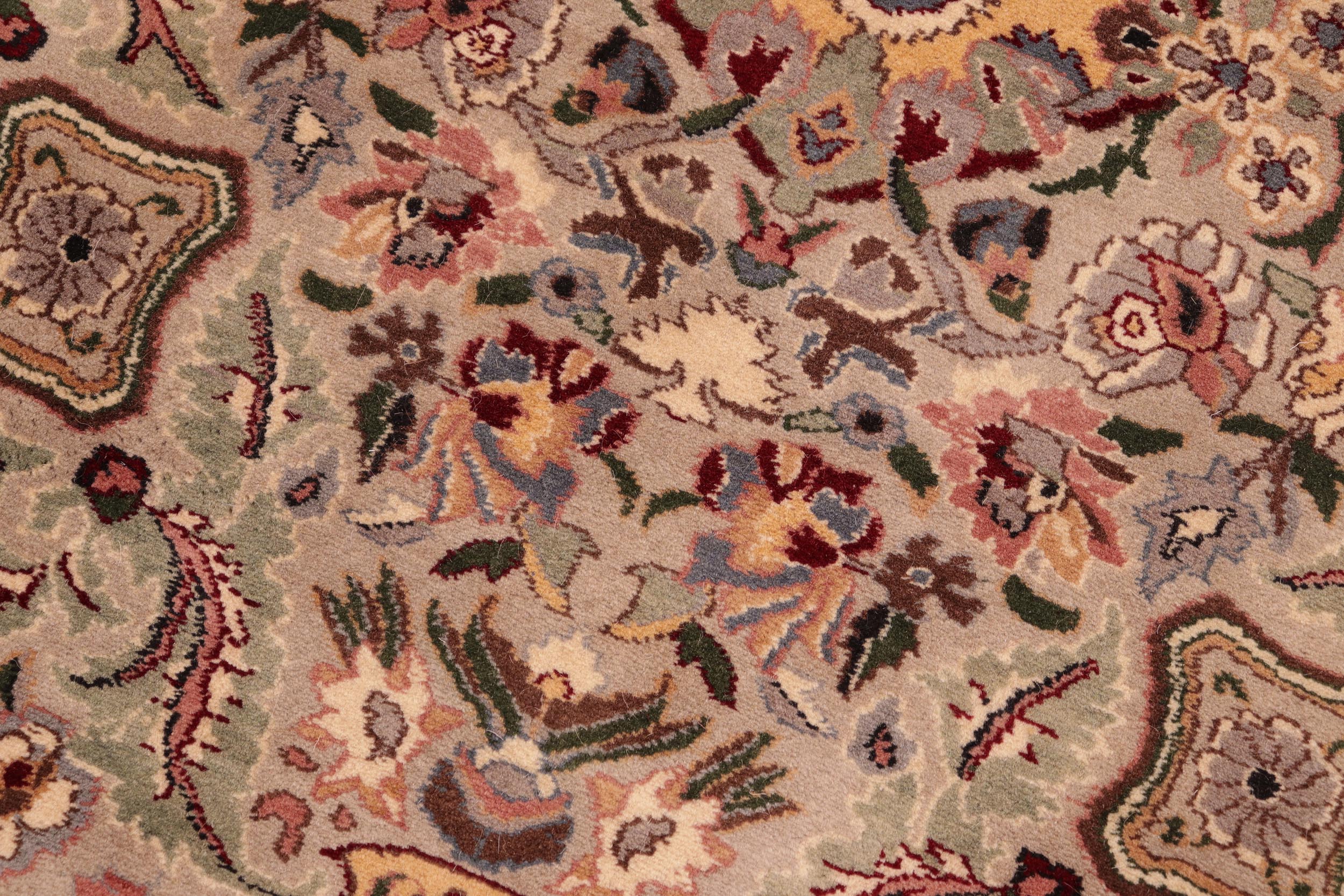 handmade Transitional Doop Taupe Green Hand Knotted RECTANGLE 100% WOOL area rug 6x9