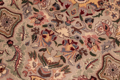 handmade Transitional Doop Taupe Green Hand Knotted RECTANGLE 100% WOOL area rug 6x9