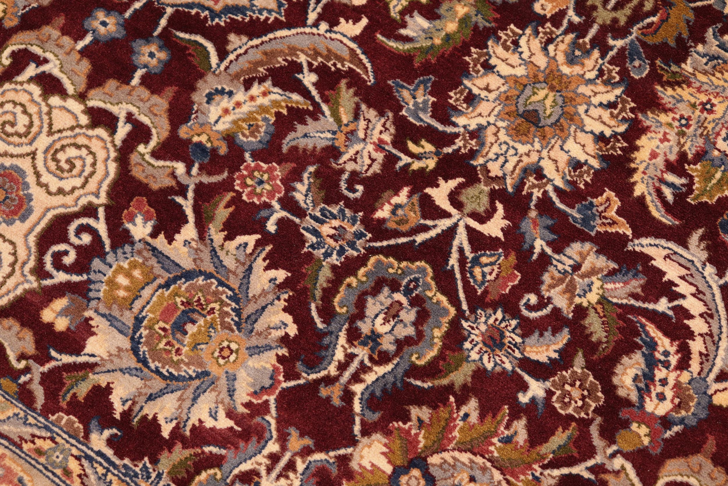 handmade Traditional Agra Red Taupe Hand Knotted RECTANGLE 100% WOOL area rug 6x9