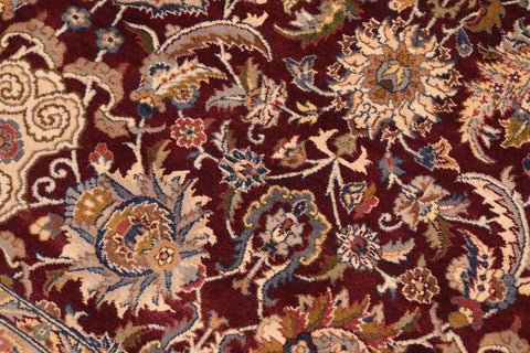 handmade Traditional Agra Red Taupe Hand Knotted RECTANGLE 100% WOOL area rug 6x9
