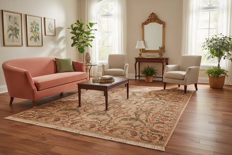 handmade Transitional Azeem Taupe Green Hand Knotted RECTANGLE 100% WOOL area rug 6x10
